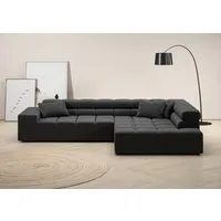 Home affaire Ecksofa Ancona, Ecksofa, incl. Kopfteilverstellung, Breite 319 cm, L-Form, wahlweise motorische Sitztiefenverstellung, auch in Cord + Easy Care