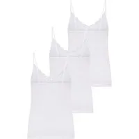 YSABEL MORA Unterhemd BASIC COLLECTION COTTON WITH LACE (3er Pack) das perfekte Basic-Top für jeden Tag