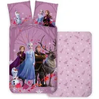 BrandMac Bettwäsche Disney Frozen - Die Eiskönigin - Wende-Bettwäsche-Set, 135x200 & 80x80, Baumwolle, 100% Baumwolle