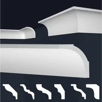 marbet design Stuckleiste, 2 Meter / 1 Leiste, XPS Styropor weiß - Deckenleisten Deckenstuck Leisten E-Leisten - (2 Meter / 1 Leiste E-13)