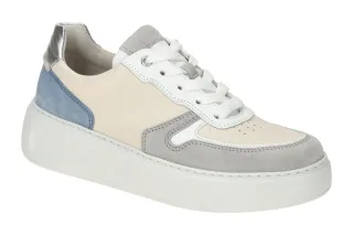Gabor 66.485.54 FLORENZ Damen Sneaker hellgrau/lt-grey/azur - Wechselfu?bett ...