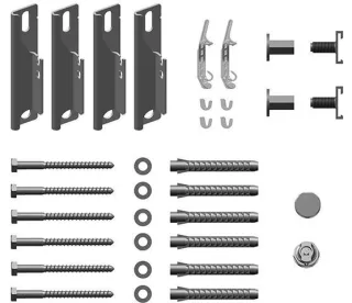 Kermi Wandkonsolen-Set kurz Verteo für Typ 20 - 22, WA 30mm, weiß, ZB02680001 ZB02680001