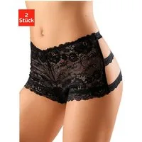petite fleur gold Panty-Ouvert (Packung, 2 Stück) im attraktiven Doppelpack mit modischen Spitzenbändern, Reizwäsche