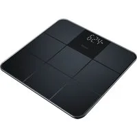 BEURER Personenwaage GS 235 Glaswaage mit Magic-LED Display - erscheint nur bei Messung, Elegante Oberfläche mit matter Fliesenstruktur, Tragkraft bis 180 kg
