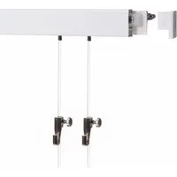 SOFT-RAIL Bilderschienenset Galerieschiene 12 Meter (6 x 2 m) BUDGET, Wandmontage, inkl. Montagematerial, Seile und Haken