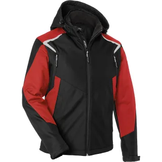 KÜBLER BODYFORCE Winter Softshell Jacke schwarz/mittelrot XXL - 1325 5375-9955-XXL