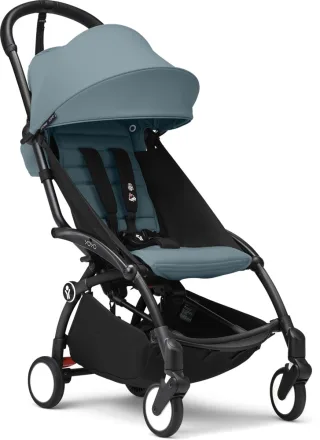 Stokke YOYO³ Kinderwagen - Gestell Schwarz / Aqua - Ab 6 Monaten