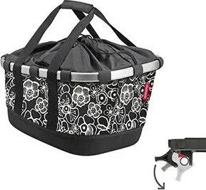 KLICKfix Bikebasket GT Gepäckträgertasche fleur schwarz 21 L