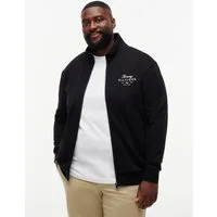 Tommy Hilfiger Big & Tall Sweatjacke BT-SCRIPT STACK STAND COLLAR Große Größen