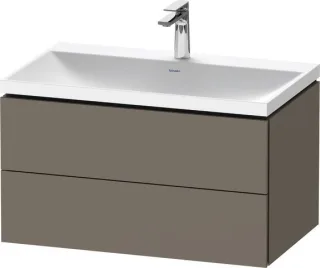 Duravit L-Cube c-shaped Set wandhängend Flanell Grau Seidenmatt 800x480x480 mm - LC6951O90900000 LC6951O90900000