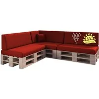 sunnypillow Palettenkissen Milano - 8er Set Palettenauflage mit abnehmbarem Bezug Kaltschaum, 8er Set Palettenkissen