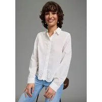 Laura Scott Hemdbluse unifarbene Bluse, mit Knöpfen, aus Baumwolle