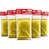 HAC24 Erste-Hilfe-Set Rettungsdecke Gold/Silber Rettungsfolie Notfalldecke, (5 St), für Auto, Erste Hilfe, Camping & Outdoor