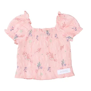 BASEFIELD - Md.-Smok Bluse pearl rose aop - Gr. - 116/122