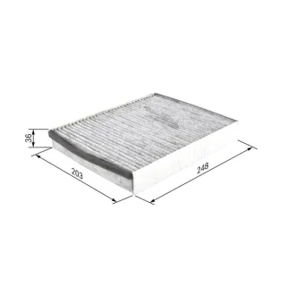 Bosch Aktivkohle-Innenraumfilter Ford Volvo 1987432598
