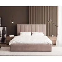 thematys Polsterbett 120x200–180x200 cm – Samt Velours Bett mit Bettkasten & Lattenrost (Optional mit 23 cm Taschenfederkern-Matratze H2, hydraulisches Stauraumbett)