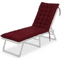 relaxdays Bankauflage Gesteppte Bankauflage, rot, 180 x 50 cm