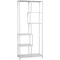 SVITA Regal KELA, Metallregal, Küchenregal, Wohnzimmer, Schlafzimmer, Weiß