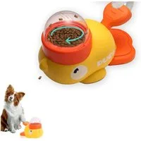 Ledander Tier-Intelligenzspielzeug Haustiere Leckerlispielzeug,Hundekauspielzeug für kleine Haustiere, Interaktiver Futterspender für Katzen,Futterspender in Entenform