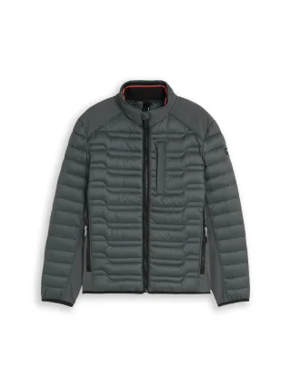 Tom Tailor - Lightweight Hybrid Steppjacke mit Stehkragen darkest olive - Gr. - XXXL