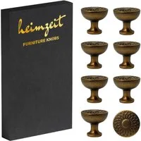 heimzeit Möbelgriff heimzeit Möbelknöpfe Urban - 8 Stück (Set), für Schubladen, Türen und Kommoden, inkl. Schraube