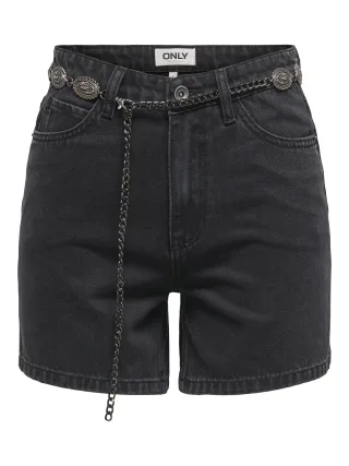 ONLY - ONLVEGA HW WESTERN BELT DNM SHORTS BJ Washed Black - Gr. - L