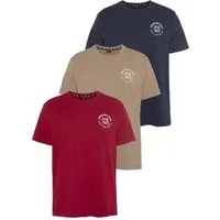 H.I.S T-Shirt (Packung, 3-tlg., 3er-Pack) schmal geschnitten, bedrucktes Design, aus 100% Baumwolle