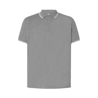 JHK - Poloshirt für Herren, Meliert, Regulär (Grau meliert)