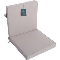 LILENO HOME Polsterauflage Niedriglehner, bequeme Sitzauflage für Gartenmöbel, Stuhlkissen, (1er Set), Gartenstuhl Auflage in Creme, Sitzpolster waschbar