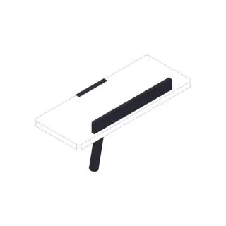 Giese Noka Duschkonsole 50820-14 mit Haken und Wischer, schwarz matt, Material Corian glacier white