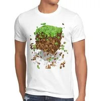 style3 T-Shirt Exploding Cube block würfel spiel game minecraft