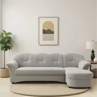 DOMO collection Ecksofa FLORES Schlafsofa, 233x142x86 cm, L-Form, whlw. mit Bettfunktion, whlw. mit Federkern