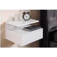 riess-ambiente Nachttisch FLOATING 35cm weiß · hängendes Regal mit Schublade · Schlafzimmer (Einzelartikel, 1-St), Nachtschrank · 1 Ablageboden & 1 Schublade · schwebend · Wohnzimmer
