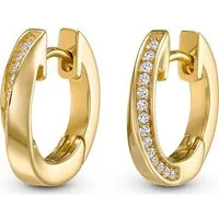 JETTE Paar Creolen JETTE Damen-Creolen 925er Silber 28 Zirkonia (Paar), TWISTED