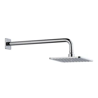 LAUFEN Kopfbrauseset, Wandmontage Kopfbrause 202 x 202 mm Wandarm Quadratische Rosette Durchfluss: 8 HF960102100001
