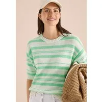 CECIL Kurzarmpullover im Streifendesign
