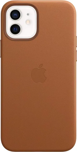 Apple Ledercase mit MagSafe [für iPhone 12/12 Pro] sattelbraun