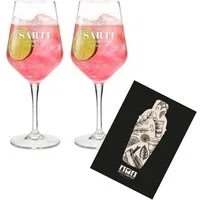 Mixcompany Gläser-Set Sarti Rosa Italia – 2er Set Ballongläser für Aperitifs & Cocktail