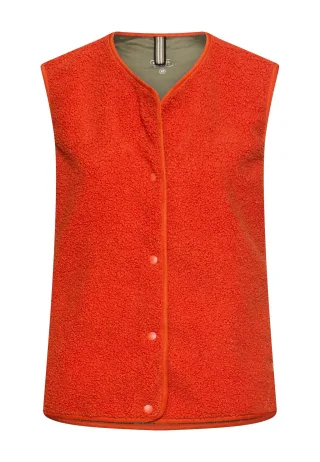 camel active - Teddy Weste mit seitlichen Eingrifftaschen pumpkin - Gr. - 36
