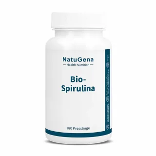 NatuGena Bio Spirulina | 180 Presslinge | bis zu 70 % Protein | reich an B-Vitaminen und Mineralstoffen | vegan