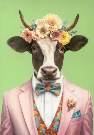 Originalbild CRAZY ANIMALS COW