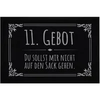 MoonWorks Fußmatte Fußmatte mit lustigem Spruch 11.Gebot: Du sollst mir nicht auf den, rechteckig