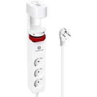 Aigostar Tischsteckdose 3-Fach mit Schalter Steckerleiste mit 3 USB,1.4M Kabel Steckdosenleiste (Kabellänge 1.4 m)