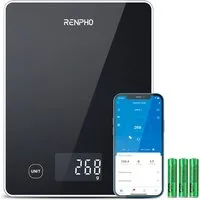 RENPHO Küchenwaage Calibra 1L Smart Nutrition Scale T001, Smarte Küchenwaage für präzise Ernährungstracking & Zielerreichung