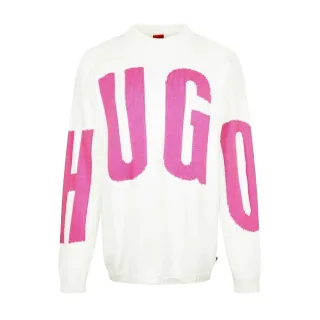 Hugo - Pullover für Damen, Rundhalsausschnitt, leger, Langärmlig (Natürlich)