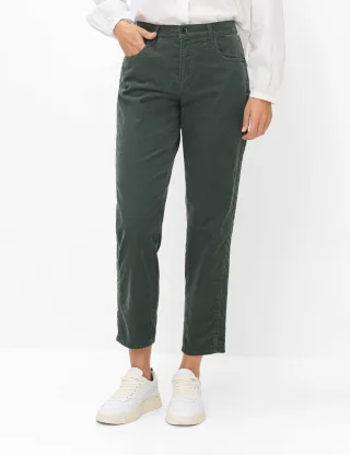 Brax Damen Cordhose Style MILEY S DEEP FOREST, dunkelgrün, Gr. 32K