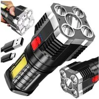 Da Meso LED Taschenlampe LED Taschenlampe USB Wiederaufladbar Suchscheinwerfer Biwak