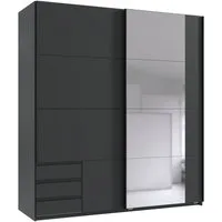 Wimex Schwebetürenschrank Emden moderner Kleiderschrank mit Spiegel und Schubladen Schlafzimmer Schrank Garderobenschrank mit Schwebetüren Topseller