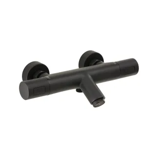 Herzbach Thermostat-Wannenbatterie DEEP BLACK AP Schwarz matt, 23.132170.1.12 23.132170.1.12