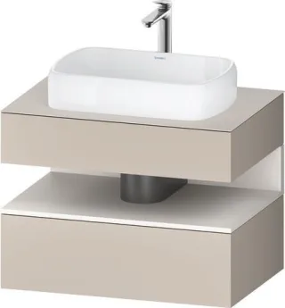 Duravit Qatego Konsolenwaschtischunterbau wandhängend Taupe Matt 800x550x600 mm - QA4730084910000 QA4730084910000